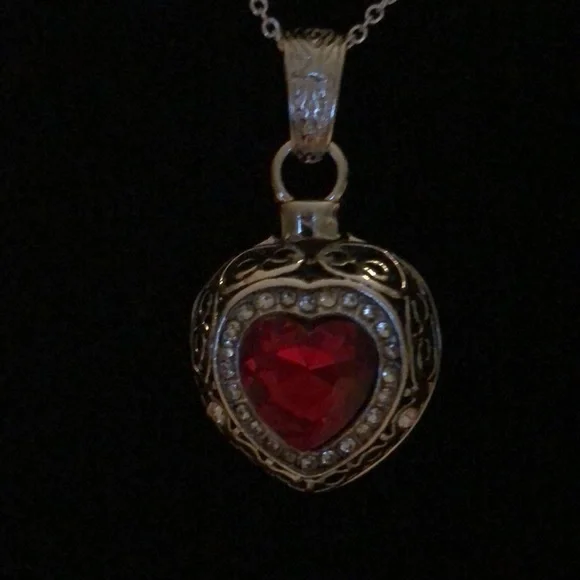 - Ruby Red Heart 💔 Pendant - Picture 7 of 8